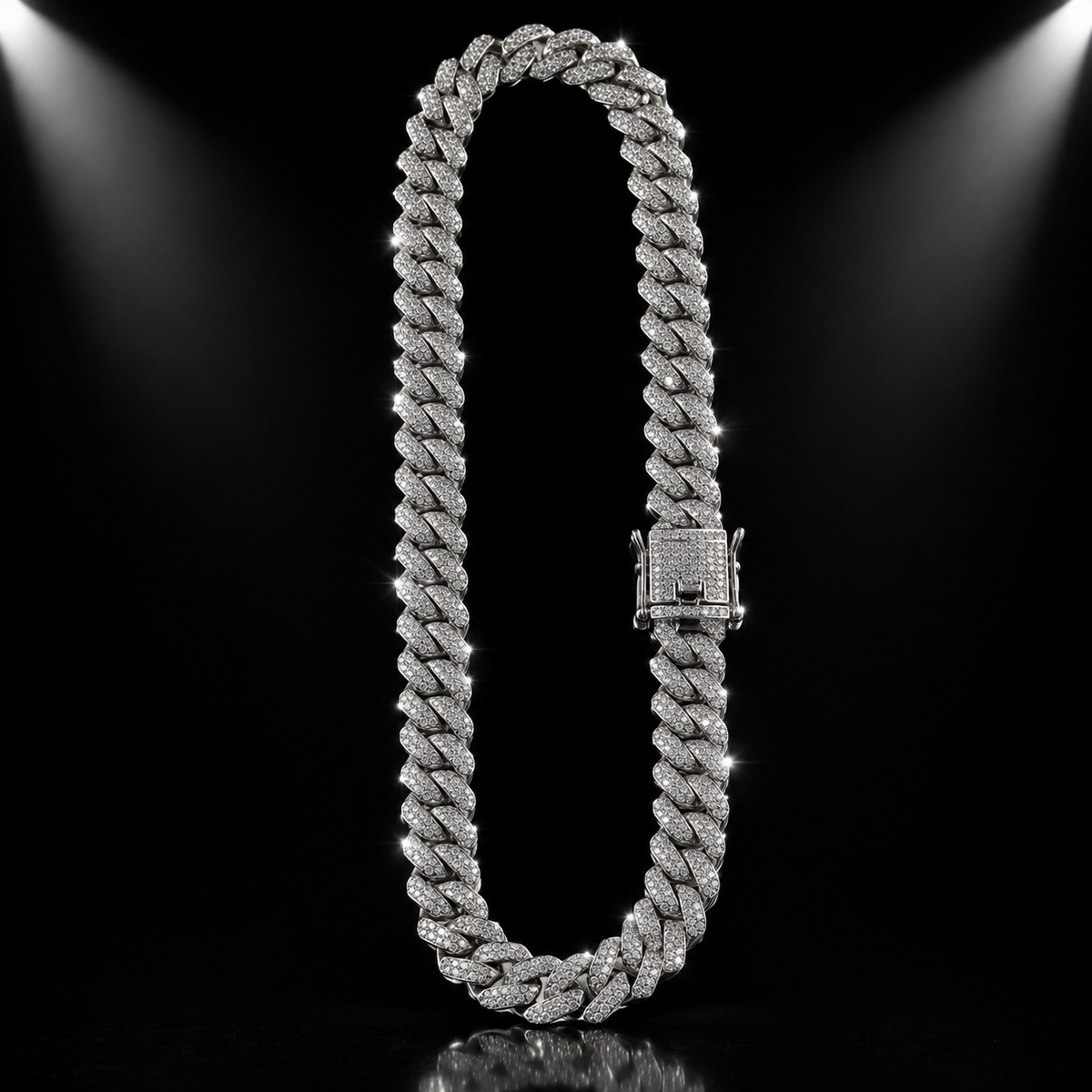 Luxury Ice Watch & Cuban Chain Set  (Combo Deal)