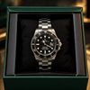 Classic Silver Stainless Steel Diver-Style Men’s Watch