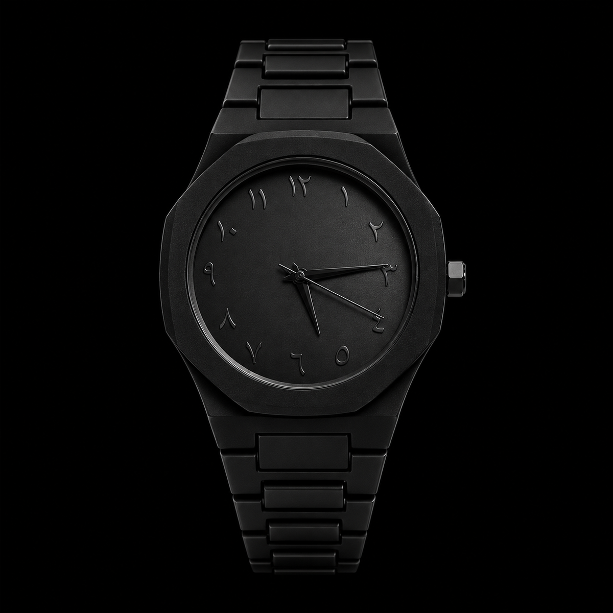 Men’s Luxury All-Black Minimalist Stainless Steel Watch