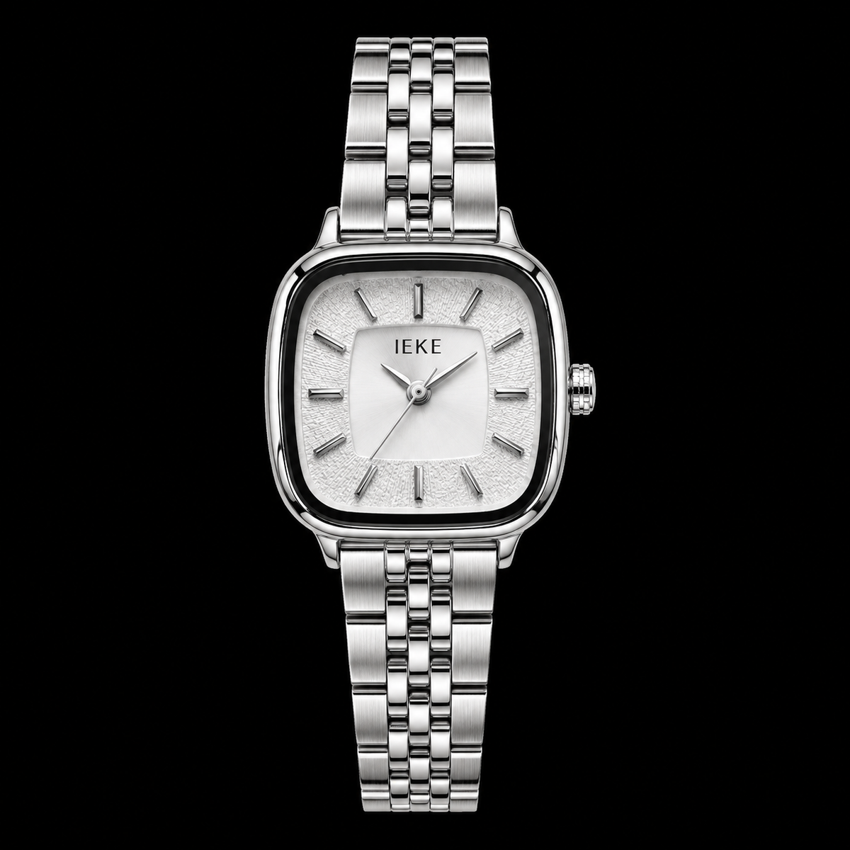 Women’s Silver Luxury Square Watch – White Dial
