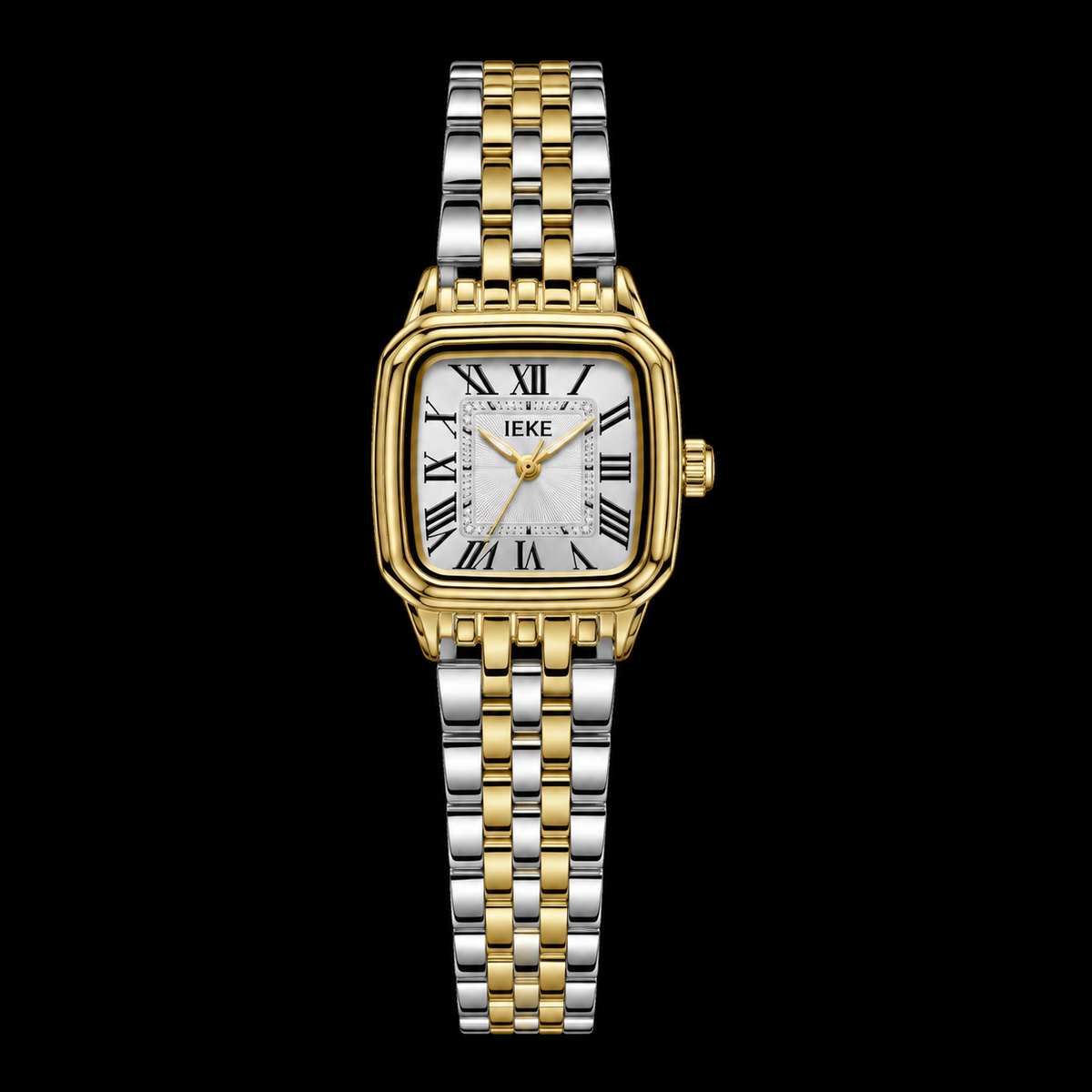 Luxury Two-Tone Square Dial Ladies Watch – Gold & Silver Bracelet