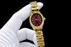 Luxury Women’s Gold & Burgundy Oval Dial Watch