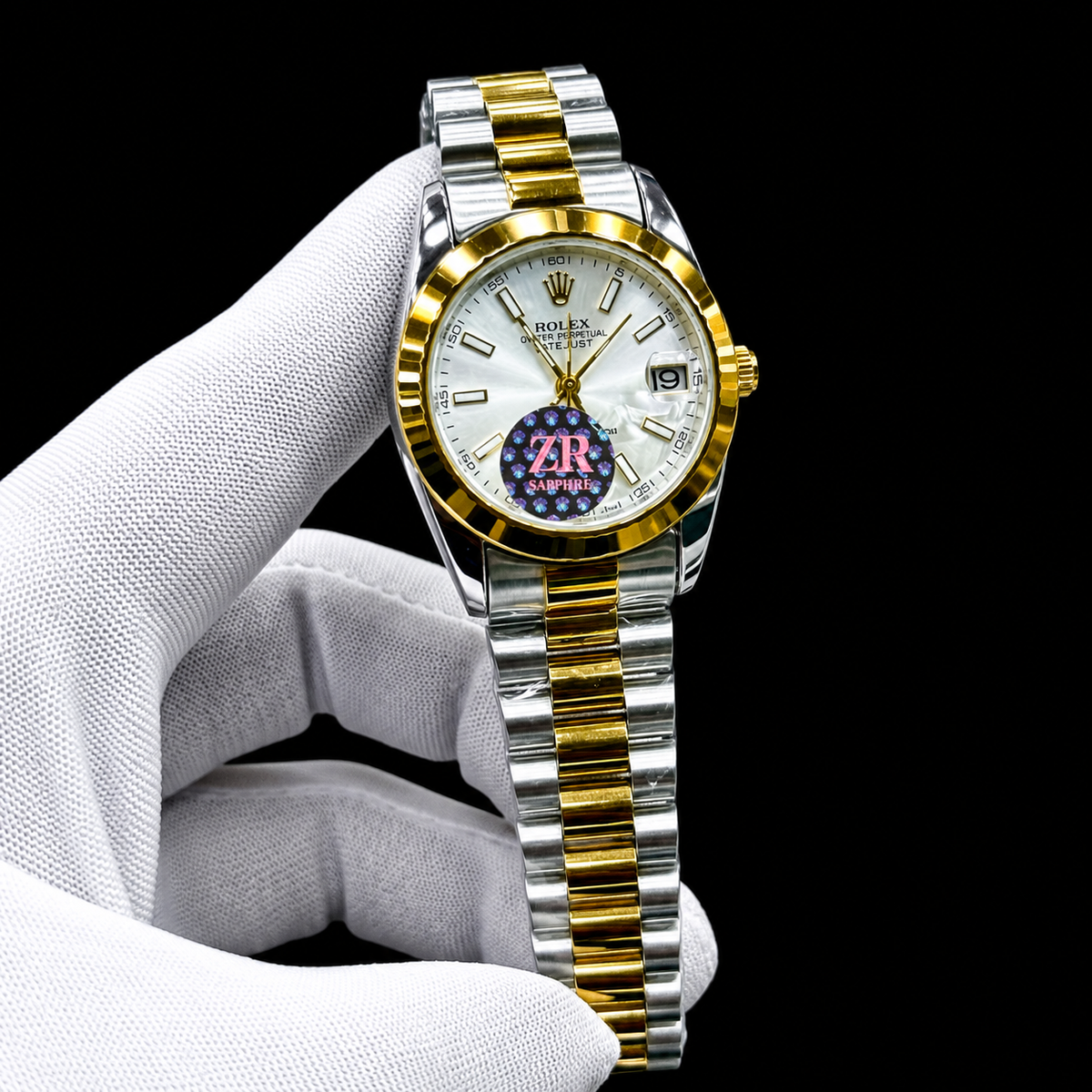 Luxury Two-Tone Gold & Silver Men’s Watch – Classic Date Dial