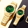 Luxury Gold & Emerald Green Couple Watches