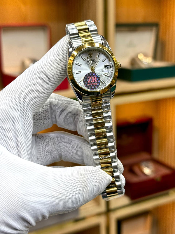 Luxury Two-Tone Gold & Silver Men’s Watch – Classic Date Dial