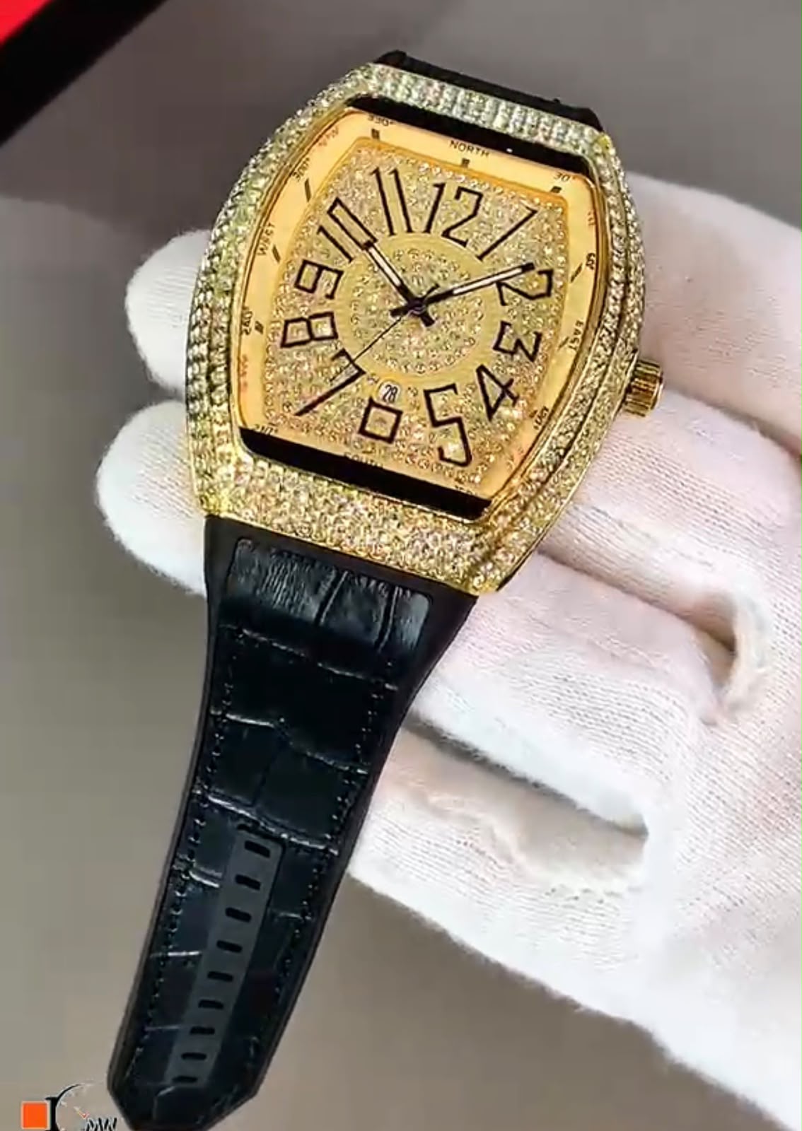 Luxury Ice Watch & Cuban Chain Set  (Combo Deal)